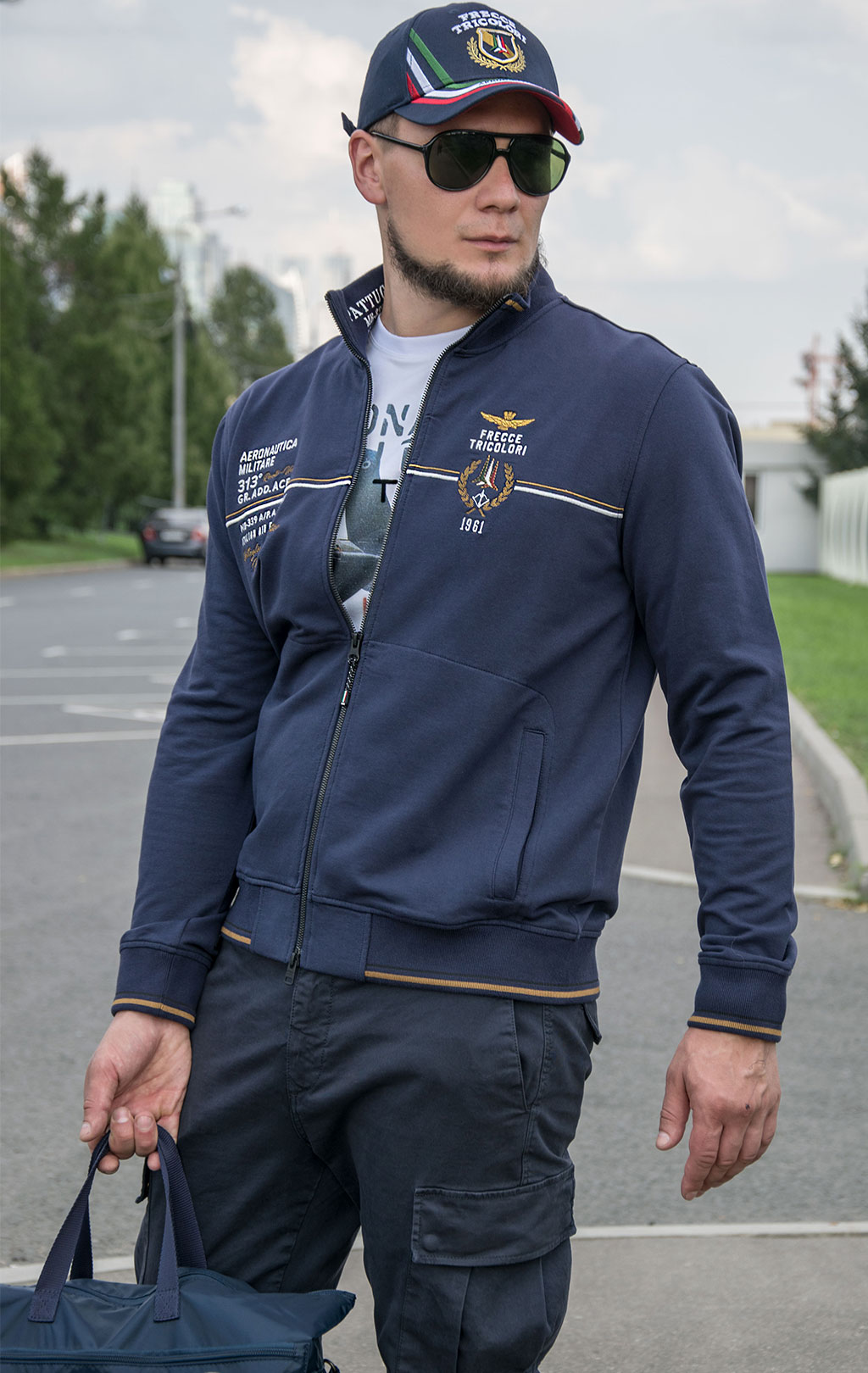 Олимпийка AERONAUTICA MILITARE big size FW 21/22/TR blue navy (FE 1633) 