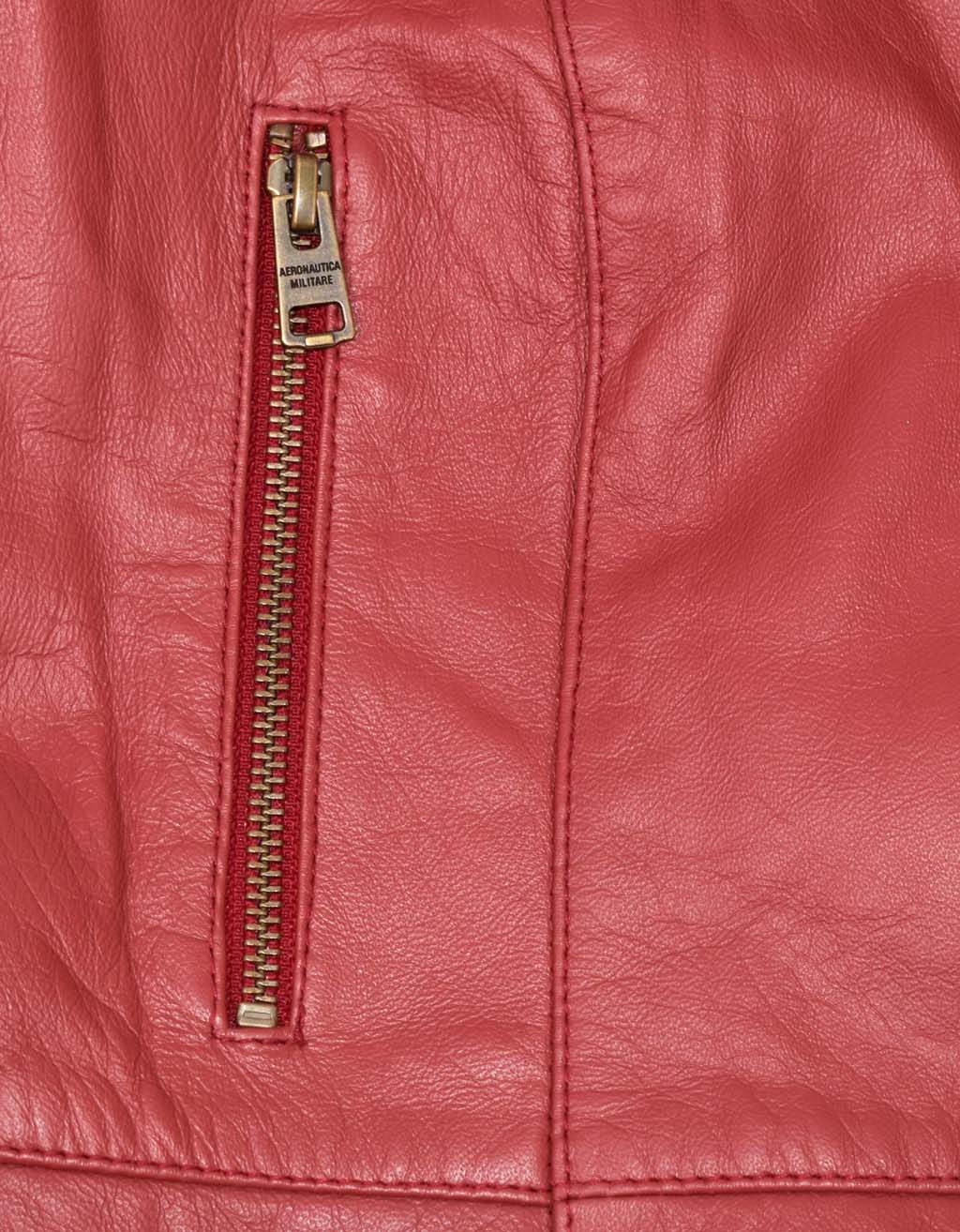 Женская куртка AERONAUTICA MILITARE кожа SS 20/IN rosso (PN 6003) 