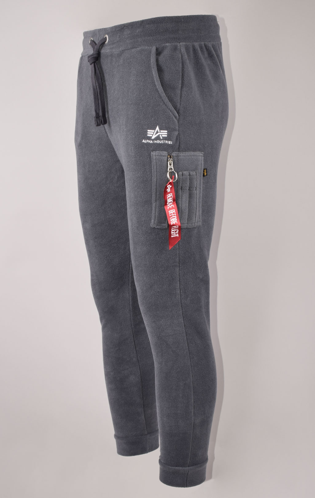 Брюки спортивные джоггеры ALPHA INDUSTRIES BASIC JOGGER SL POLAR greyblack 