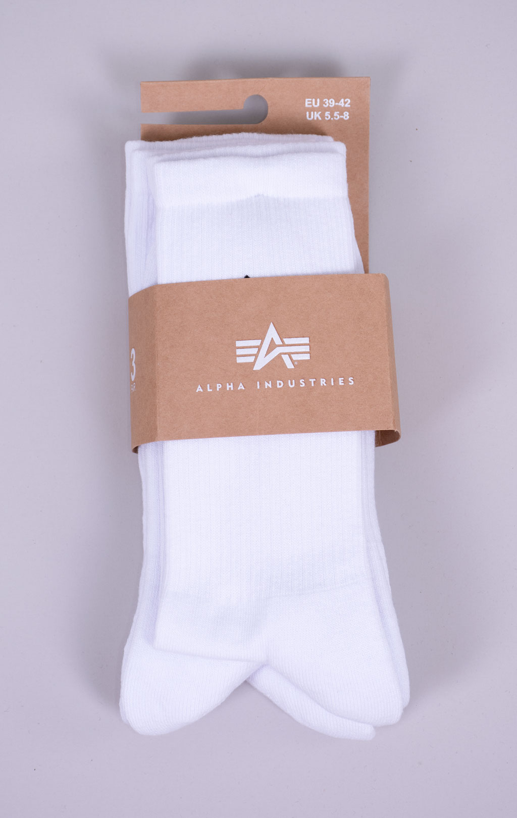 Носки ALPHA INDUSTRIES BASIC SOCKS (упаковка 3 пары) white 