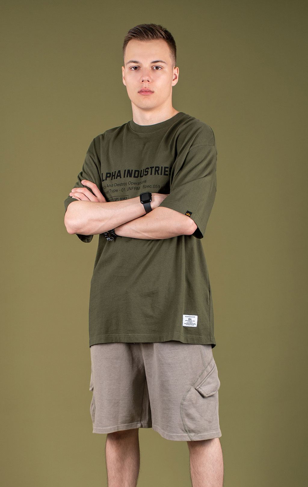 Футболка ALPHA INDUSTRIES UNFRM SPEC TEE SS 25 m olive 