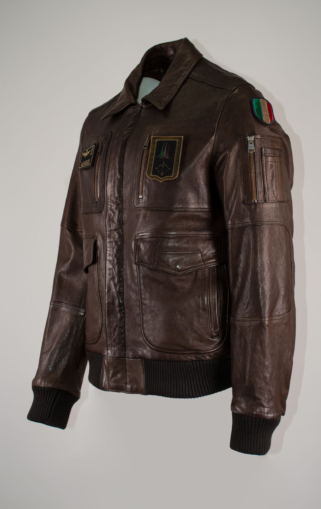 Куртка-пилот AERONAUTICA MILITARE кожа FW 25/26/IT marrone (PN 0846) 