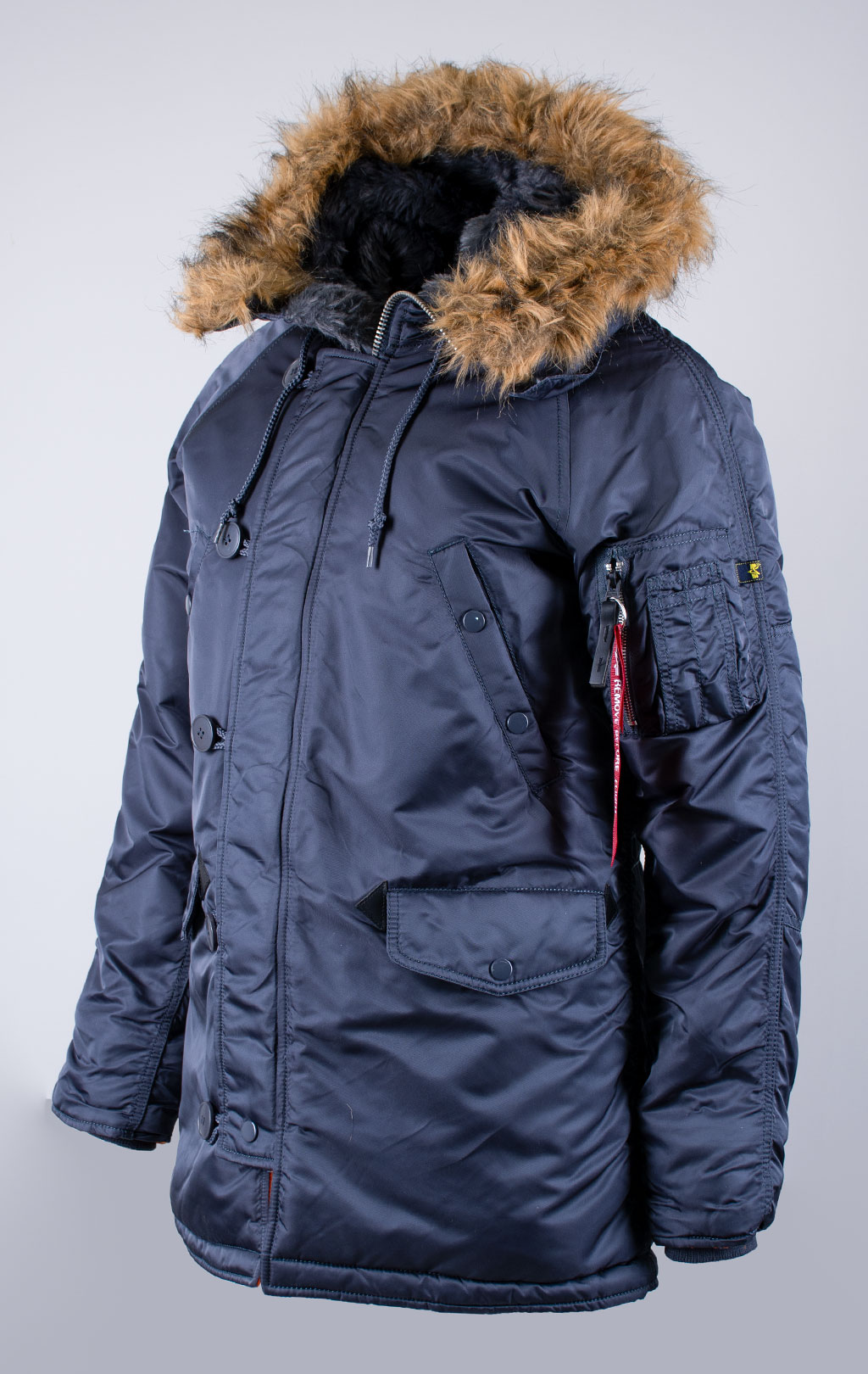 Аляска ALPHA INDUSTRIES SLIM FIT GEN-I big size N-3B steel blue/orange 