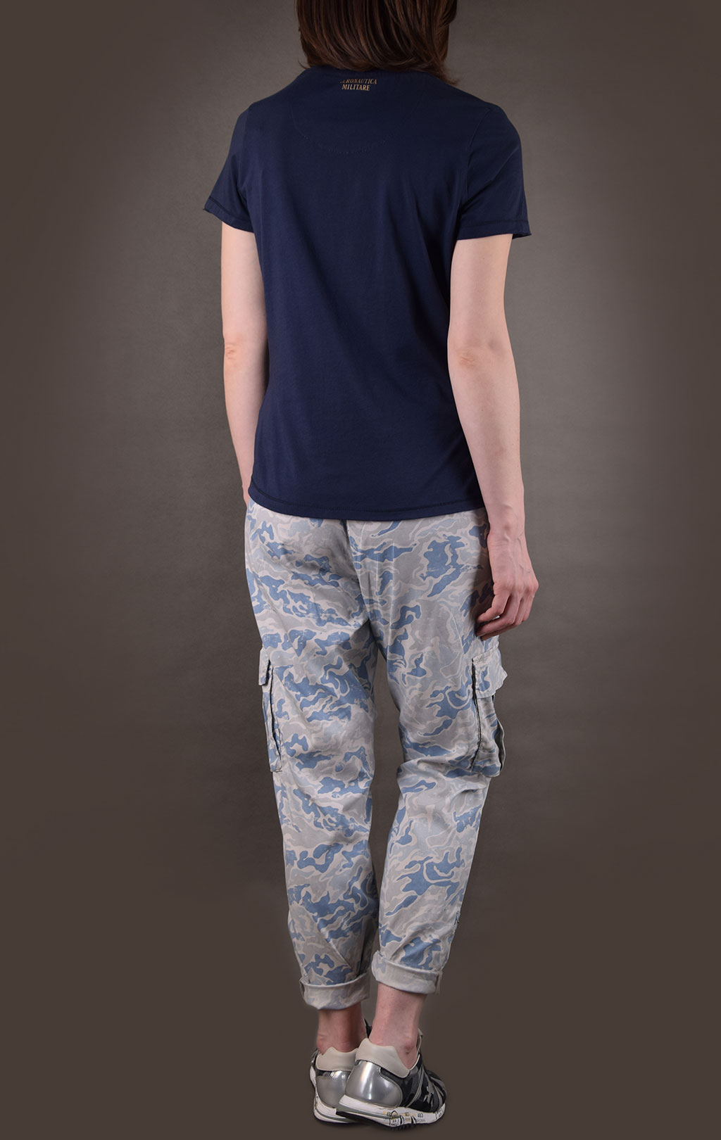 Женская футболка AERONAUTICA MILITARE SS19 blue navy (TS 1584) 