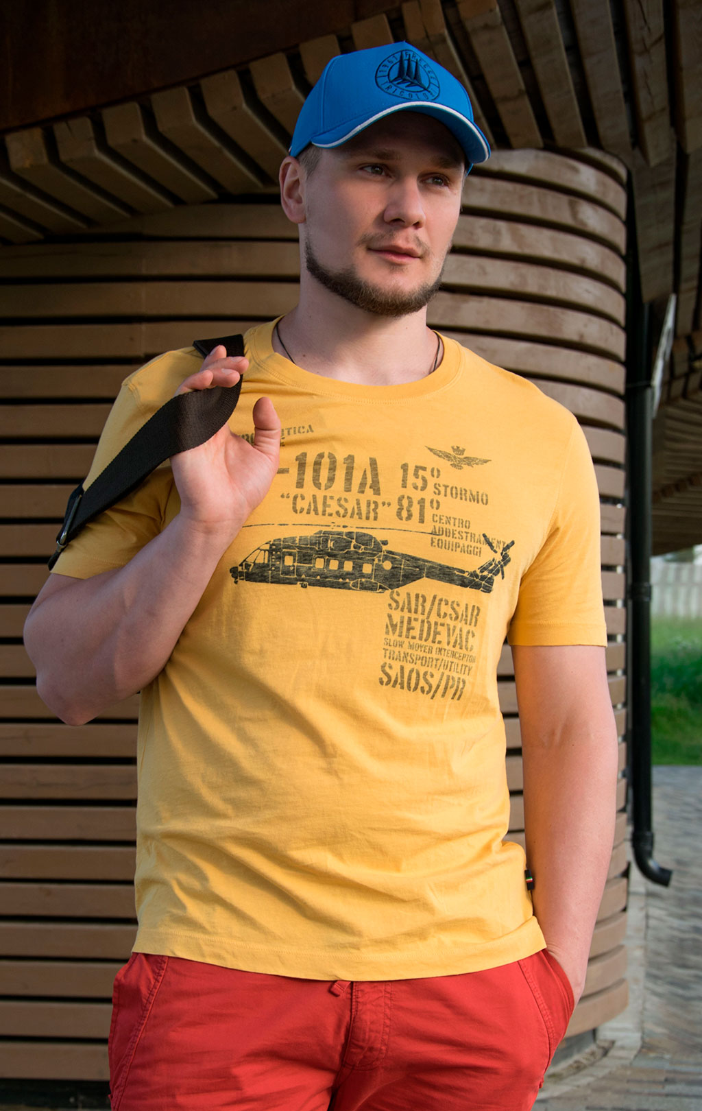 Футболка AERONAUTICA MILITARE SS 20/IN giallo (TS 1707) 