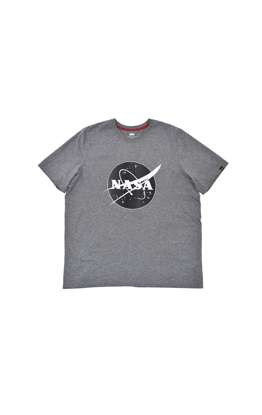 Футболка ALPHA INDUSTRIES NASA LOGO medium charcoal heather 