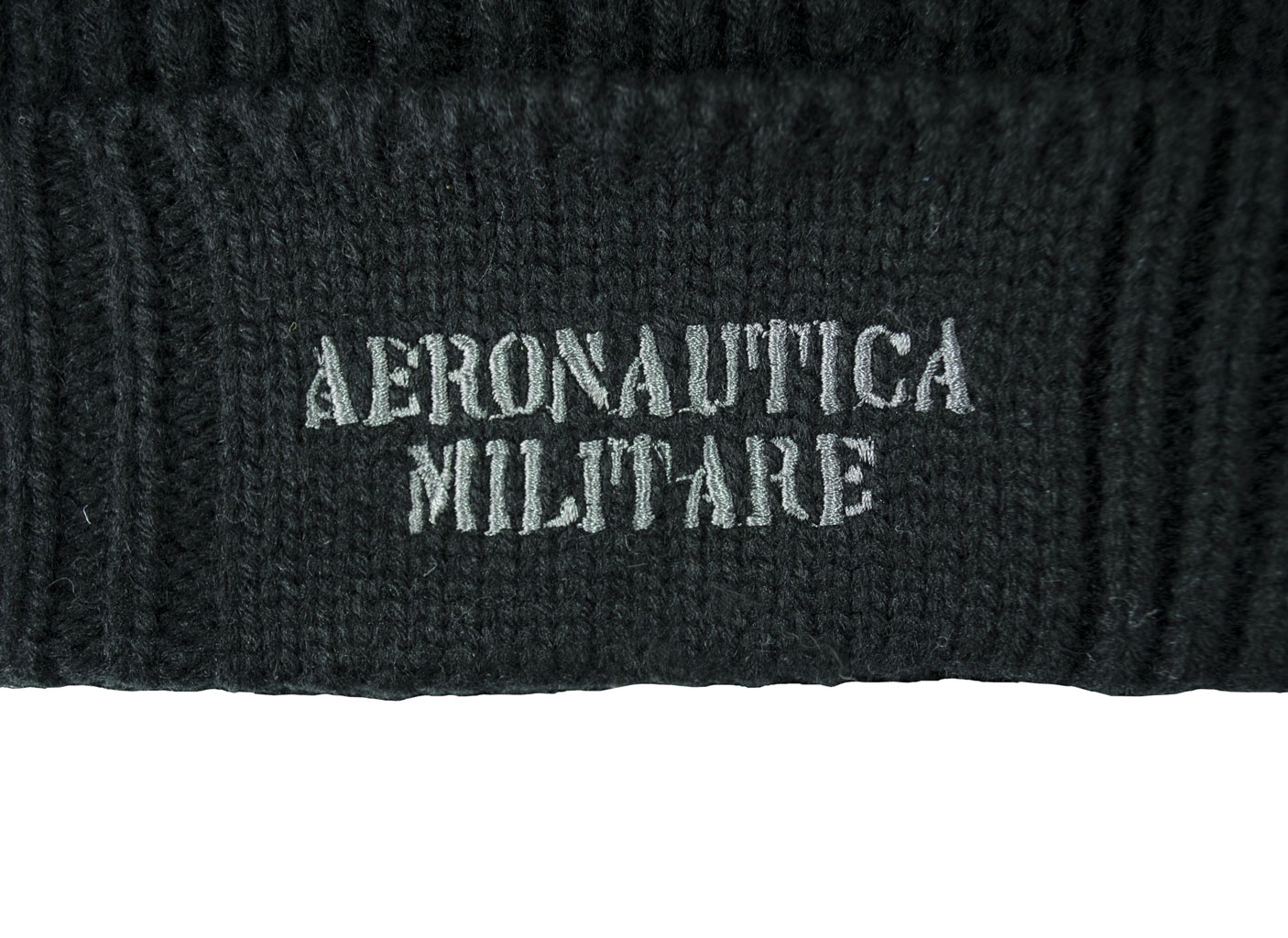 Шапка вязаная AERONAUTICA MILITARE nero (HA 935)