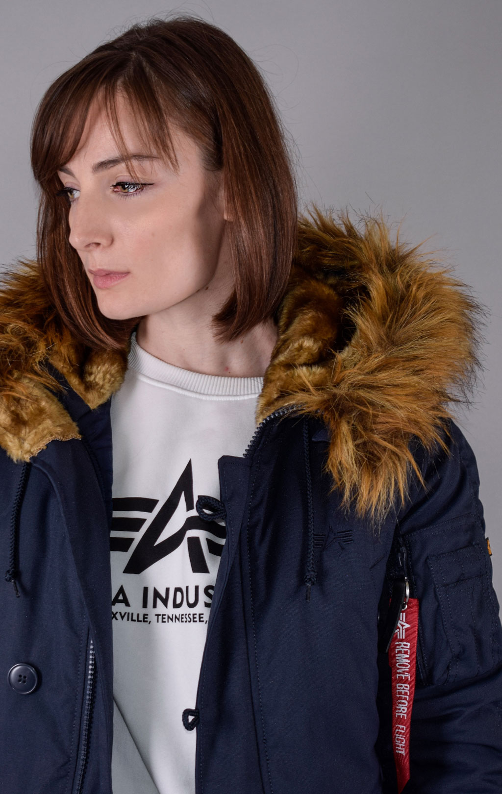 Женская аляска ALPHA INDUSTRIES EXPLORER rep. blue 