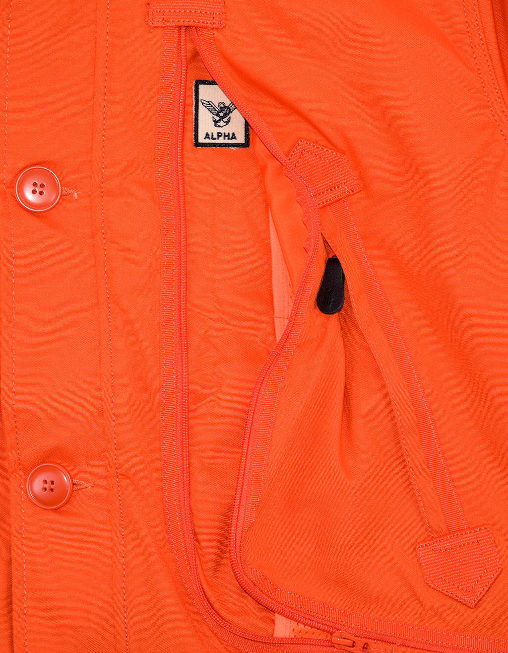 Аляска короткая ALPHA INDUSTRIES POLAR SV flame orange 