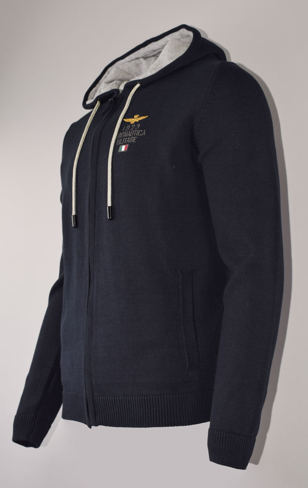 Свитер с капюшоном AERONAUTICA MILITARE SS 23/BG blue black (MA 1422) 