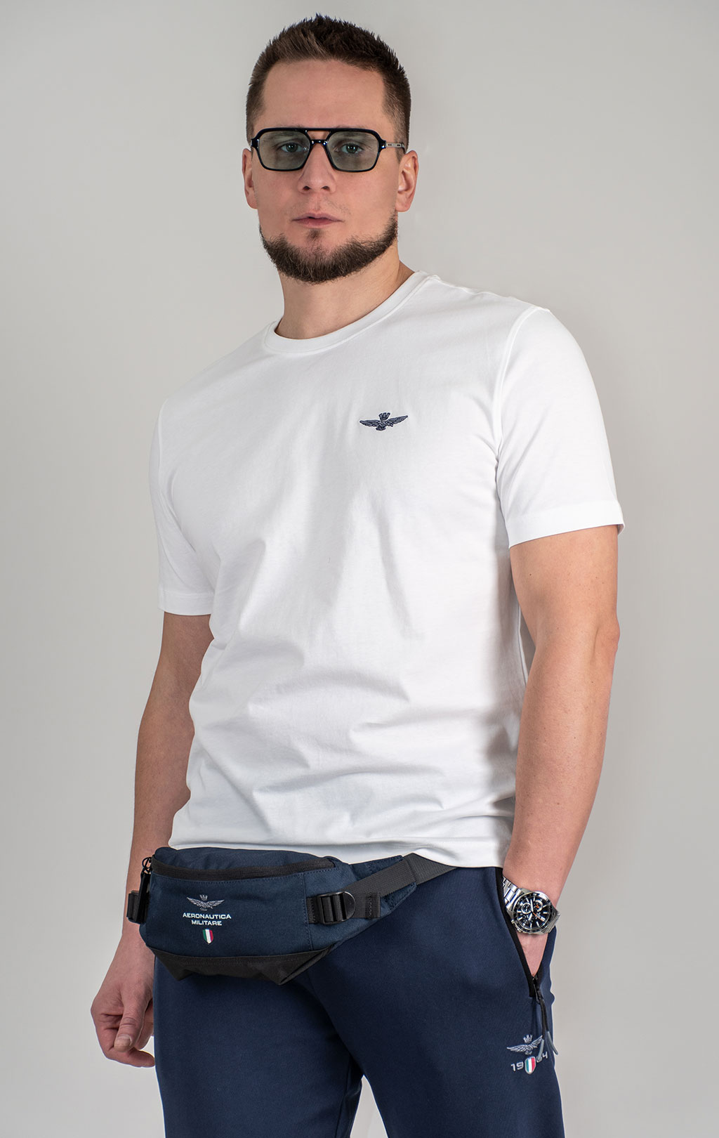 Футболка AERONAUTICA MILITARE SS 25 m/BD off white (TS 2376) 