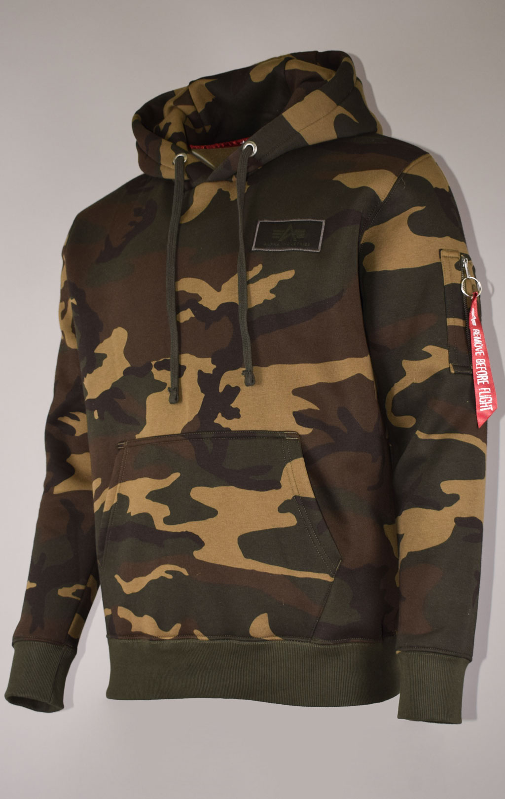 Толстовка ALPHA INDUSTRIES BACK PRINT HOODY CAMO camo woodland 65 