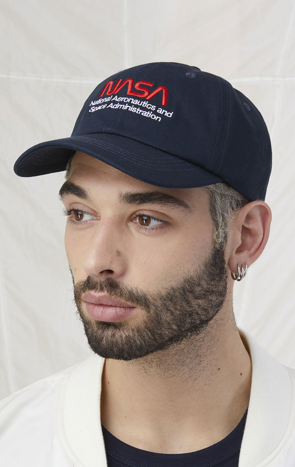 Бейсболка ALPHA INDUSTRIES NASA WORM LOGO CAP SS 23 replica blue 