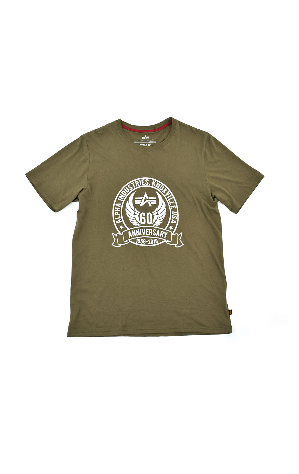 Футболка ALPHA INDUSTRIES 60TH ANNIVERSARY deep olive 