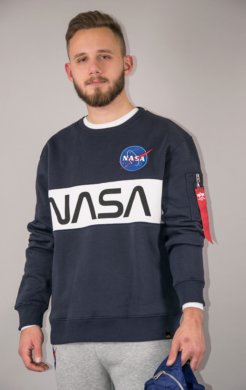 Свитшот ALPHA INDUSTRIES NASA Inlay rep. blue 