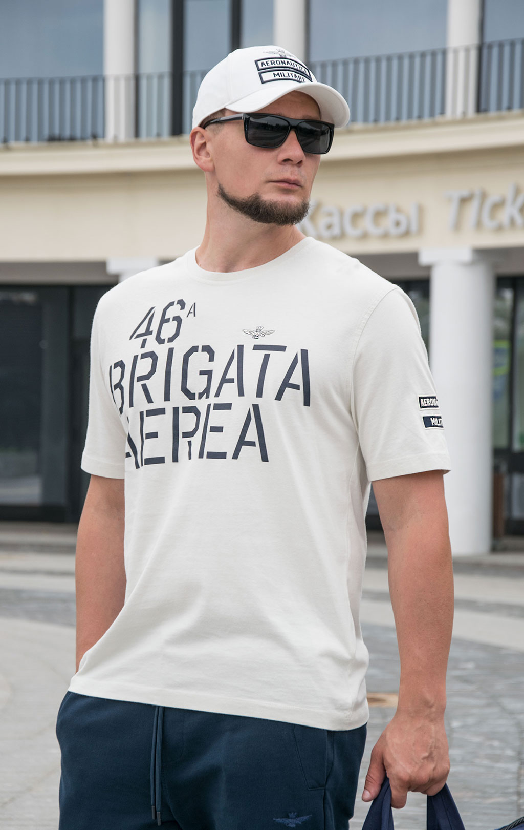 Футболка AERONAUTICA MILITARE big size FW 23/24/TR ice palace (TS 2128) 