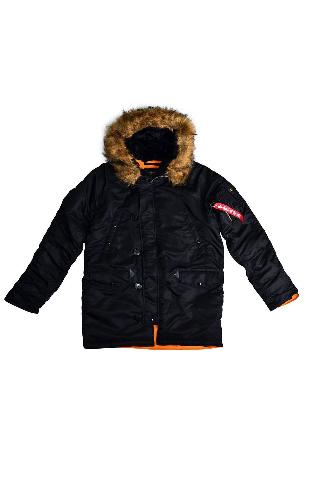 Аляска ALPHA INDUSTRIES SLIM FIT GEN-I big size N-3B black/orange 