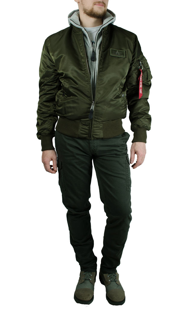 Куртка-бомбер лётная ALPHA INDUSTRIES D-Tec MA-1 dark green Куртка-бомбер лётная ALPHA INDUSTRIES D-Tec MA-1 dark green