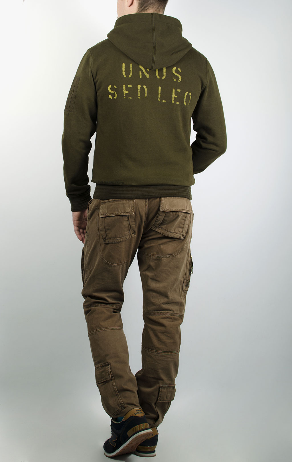 Толстовка с капюшоном AERONAUTICA MILITARE verde militare (FE 1209) 