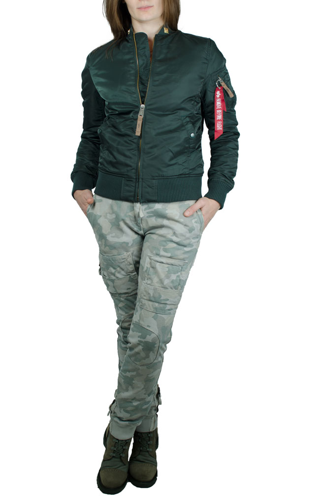 Куртка-бомбер лётная ALPHA INDUSTRIES жен. VF 59 MA-1 dark petrol Куртка-бомбер лётная ALPHA INDUSTRIES жен. VF 59 MA-1 dark petrol