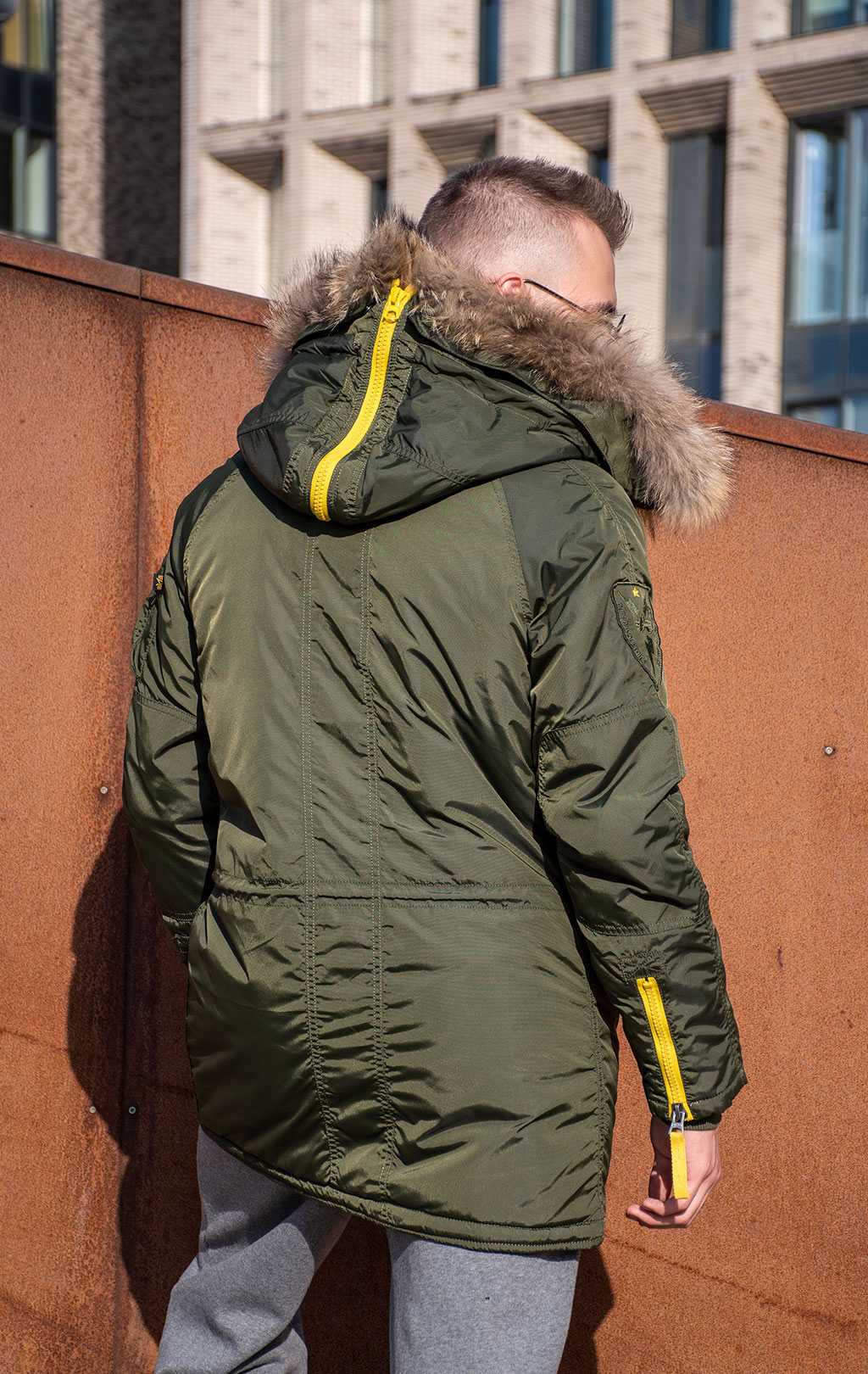 Аляска ALPHA INDUSTRIES PPS N-3B натур. мех dark green 