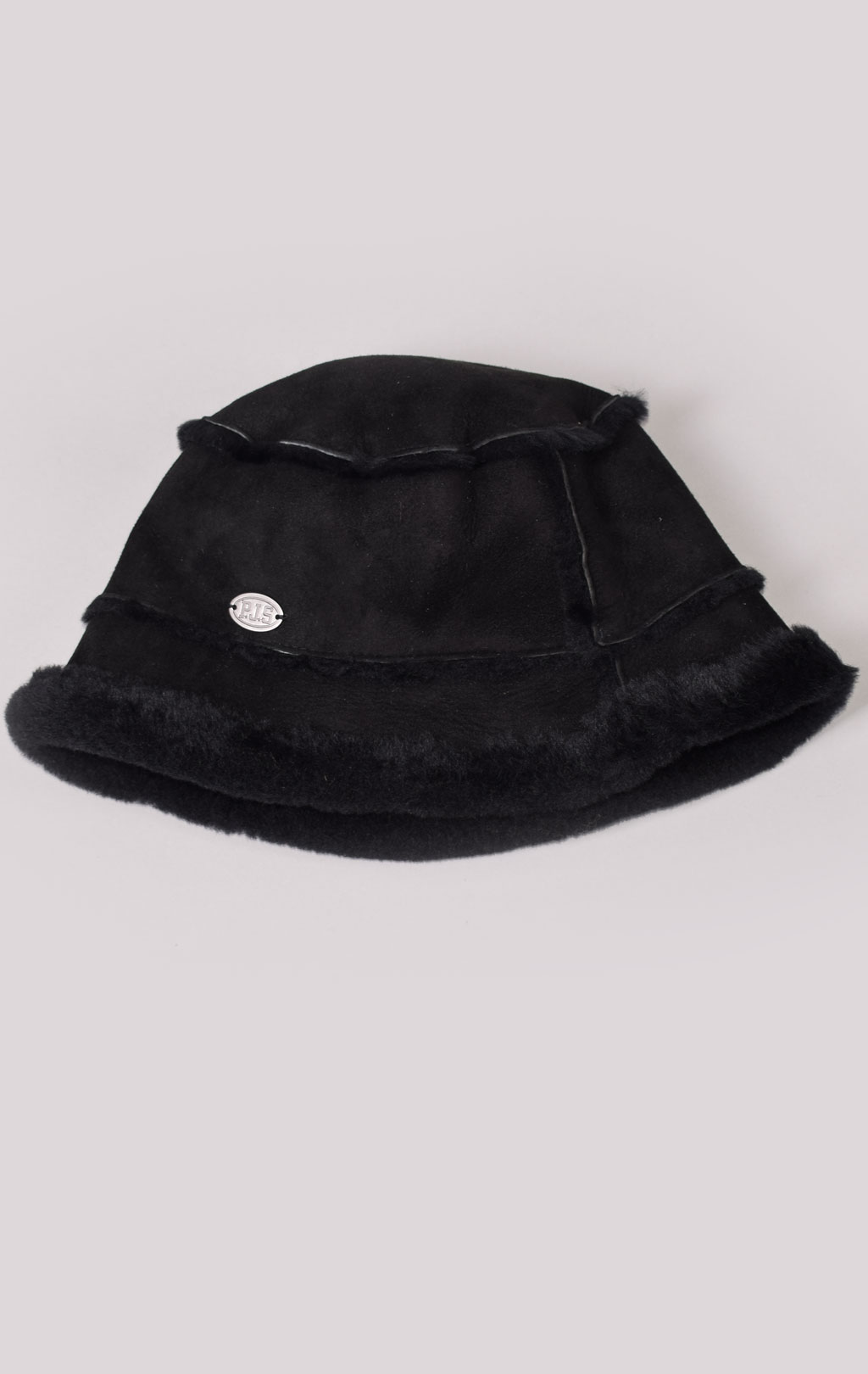 Женская панама PARAJUMPERS SHEARLING BUCKET HAT овчина FW 21/22 black 