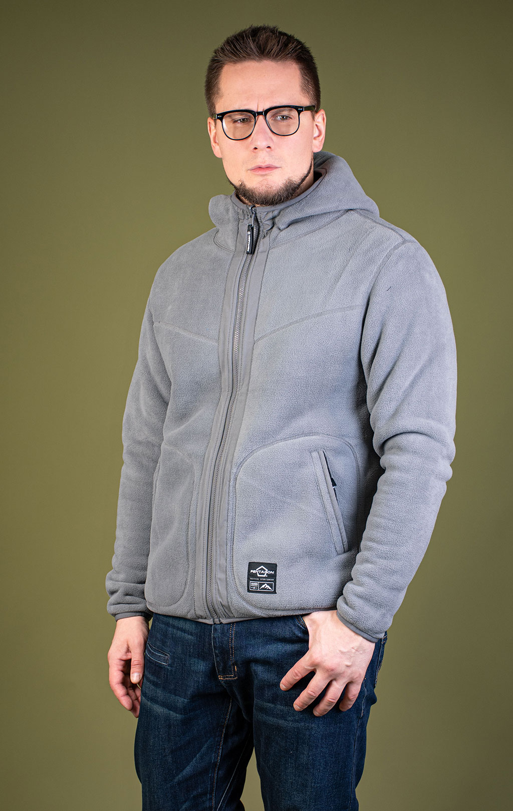 Куртка с капюшоном Pentagon SHERPA IANOS 2 in 1 флис black/grey wolf 09057 