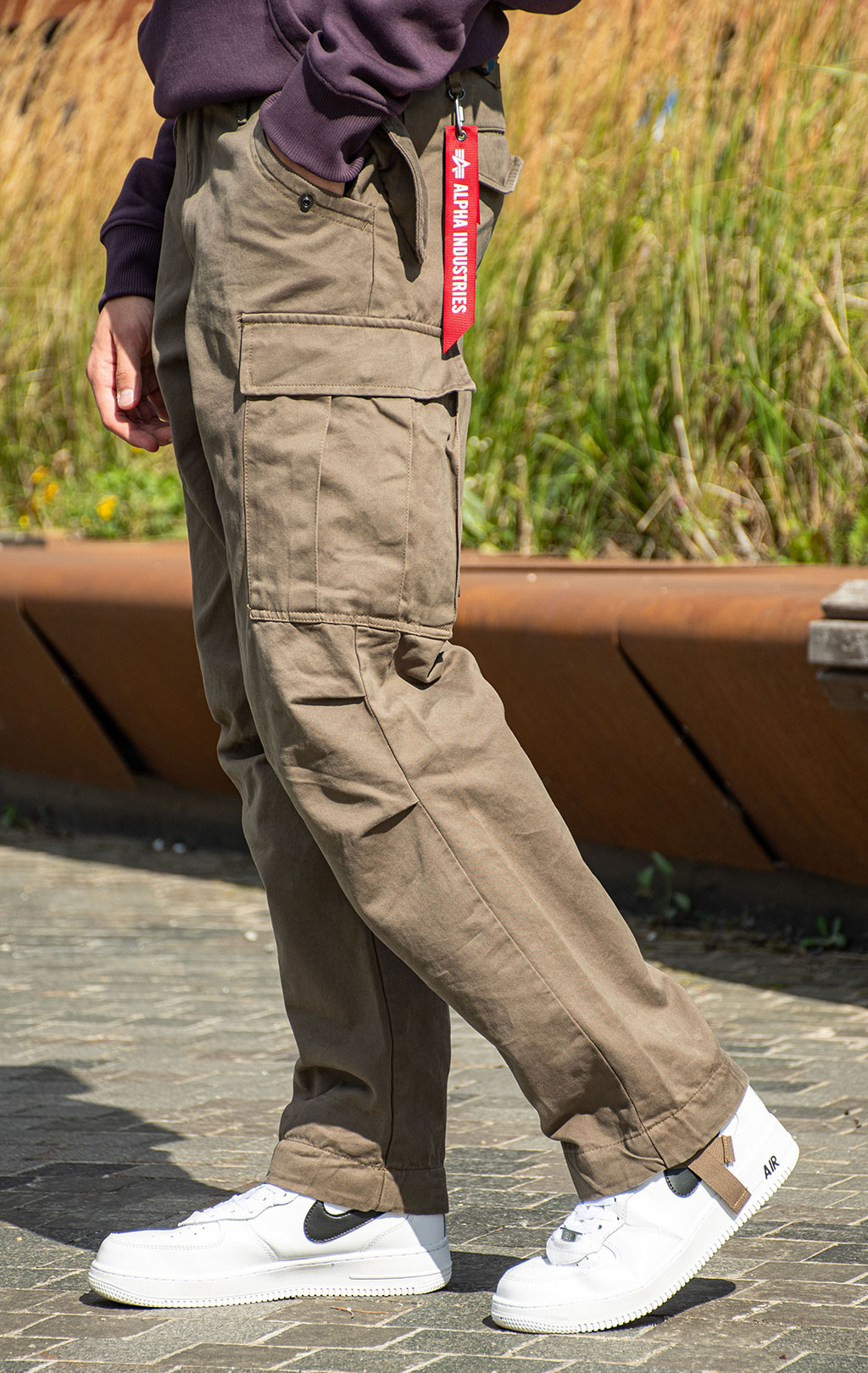 Брюки-карго парашюты ALPHA INDUSTRIES M-65 PANT плотные FW 24/25 coyote brown 