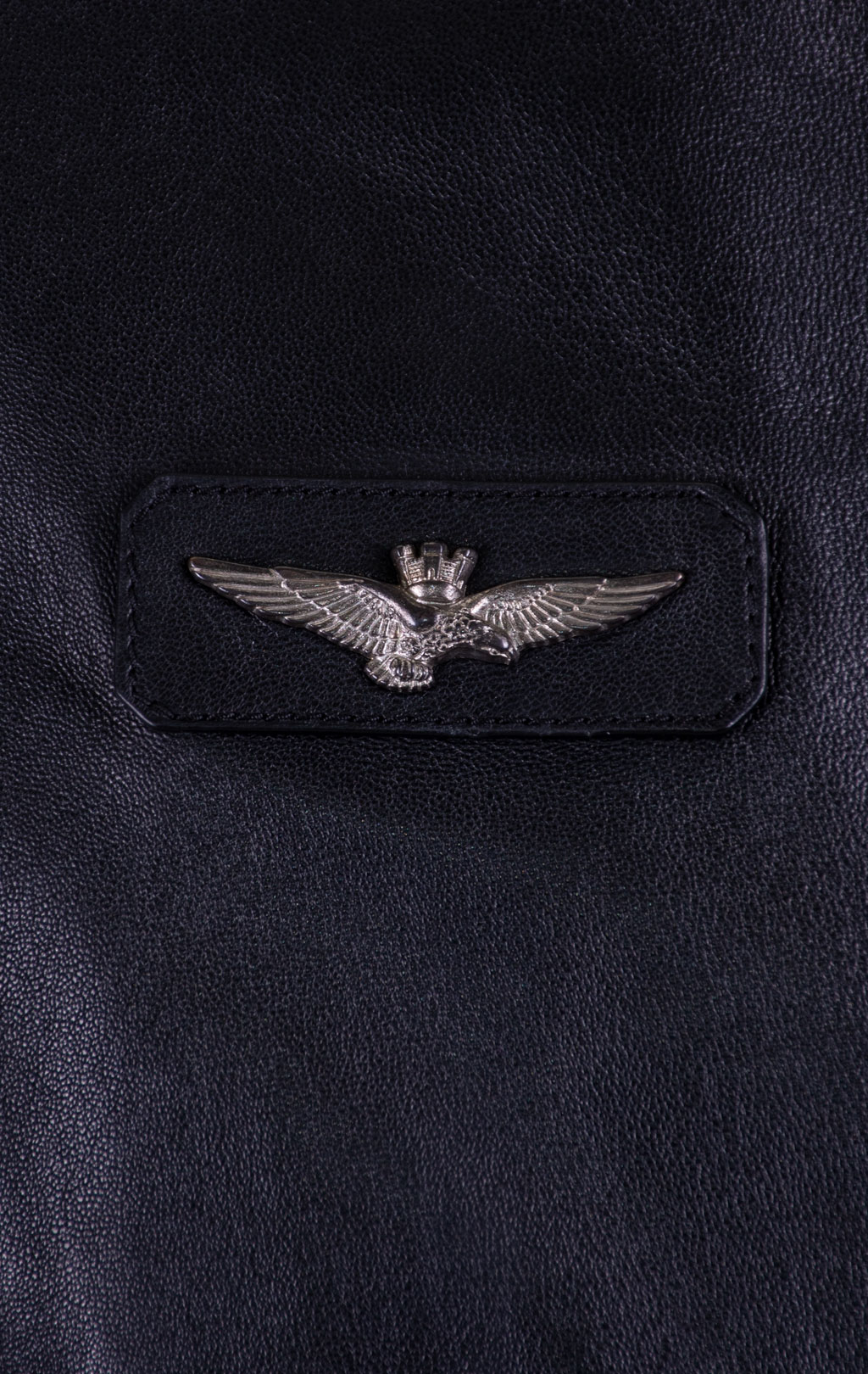 Куртка-бомбер AERONAUTICA MILITARE кожа SS 26/IN nero (PN 5053) 