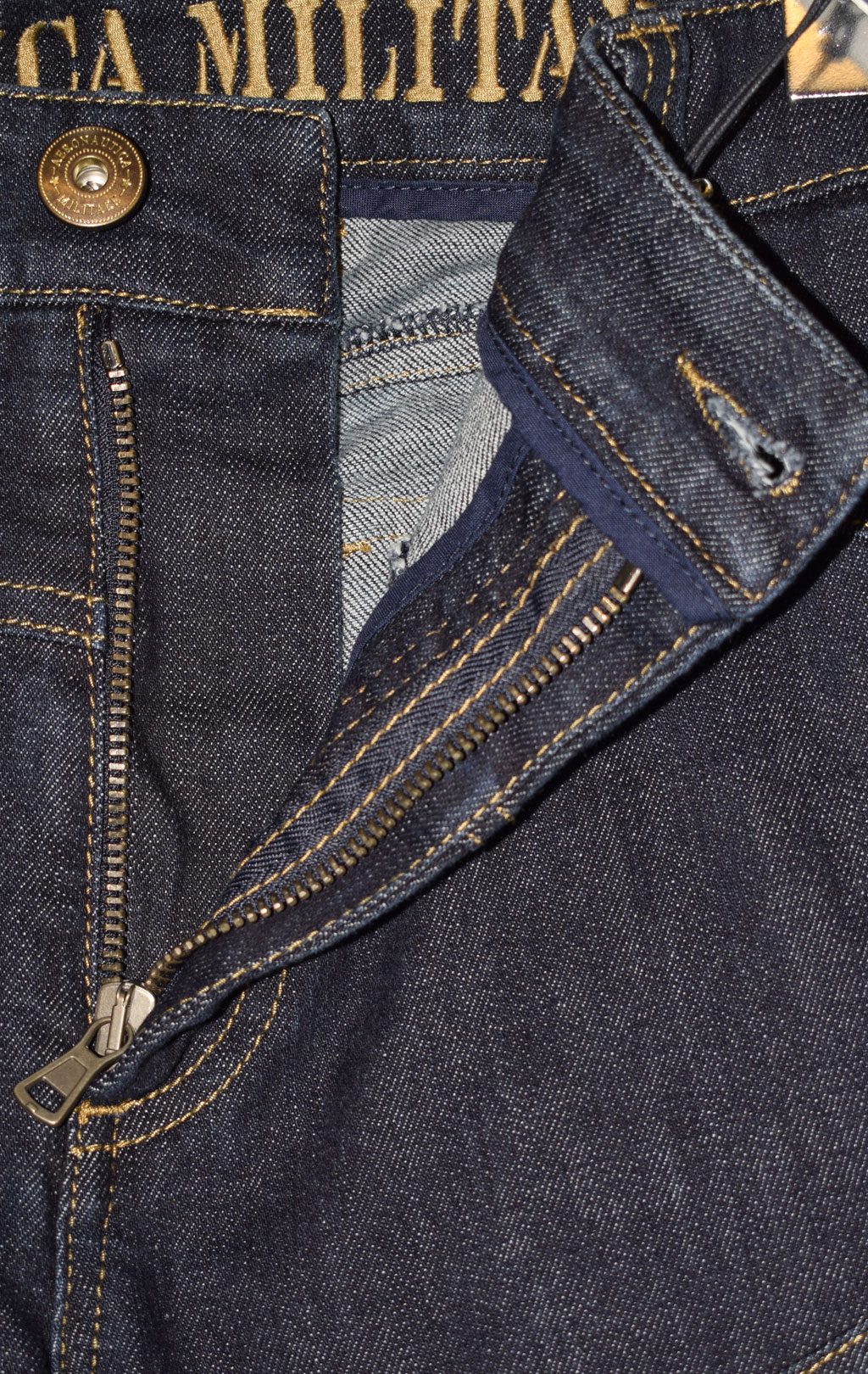 Джинсы-карго AERONAUTICA MILITARE ANTI-G плотные FW 23/24/AL dark denim wash (PA 939) 