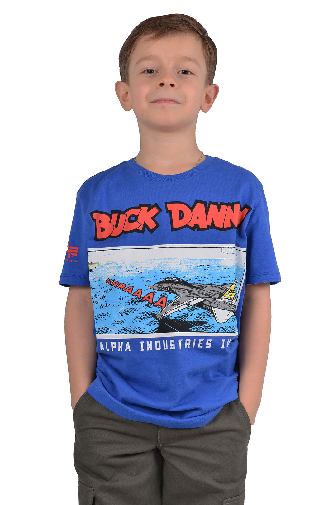 Детская футболка ALPHA INDUSTRIES BUCK DANNY royal 