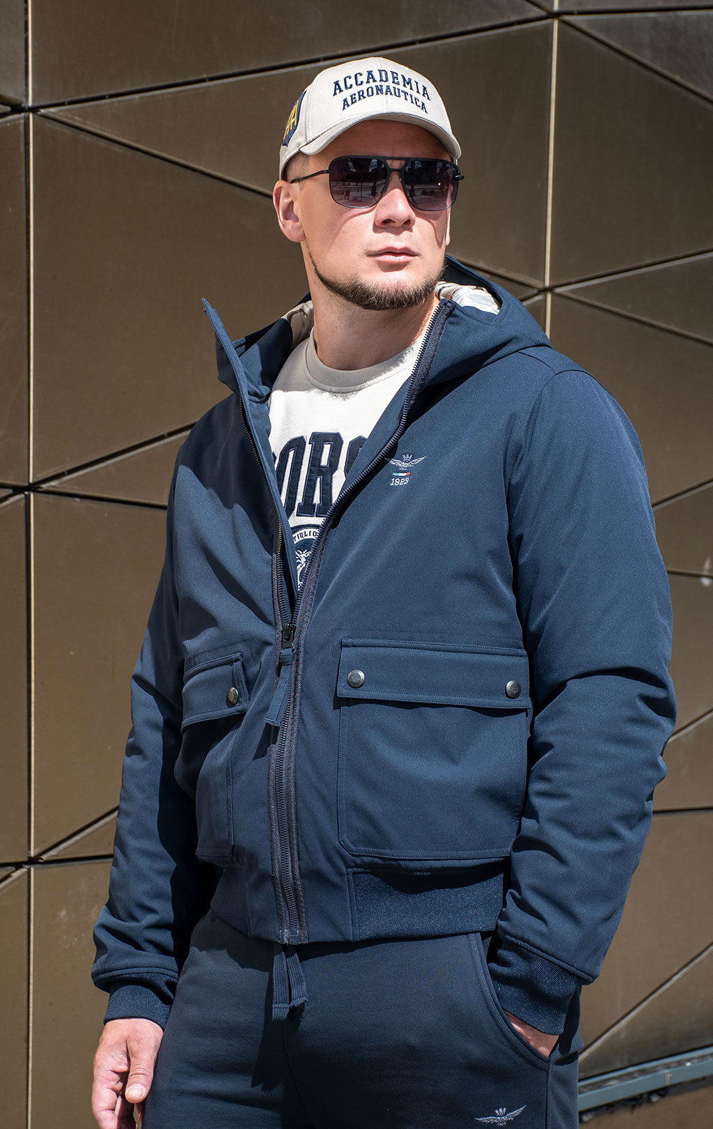 Куртка AERONAUTICA MILITARE FW 24/25 m/CN dark blue (AB 2182) 