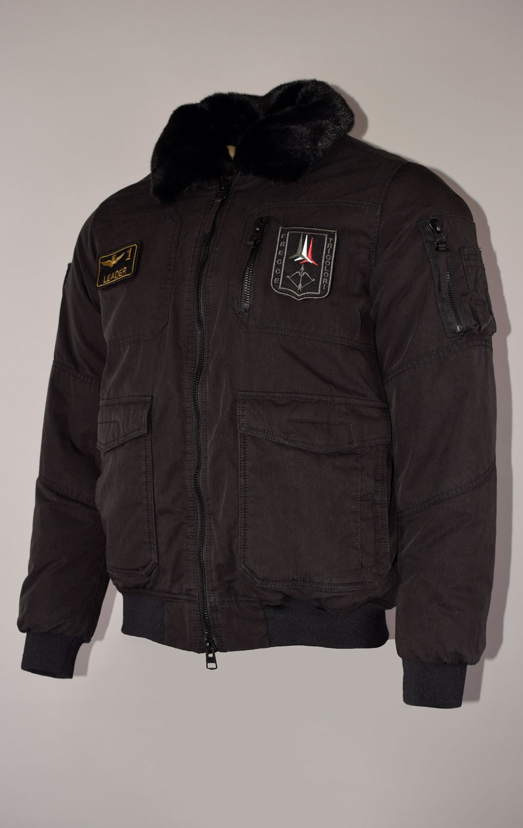 Куртка-пилот AERONAUTICA MILITARE big size FW 22/23 m/BD jet black (AB 2041) 