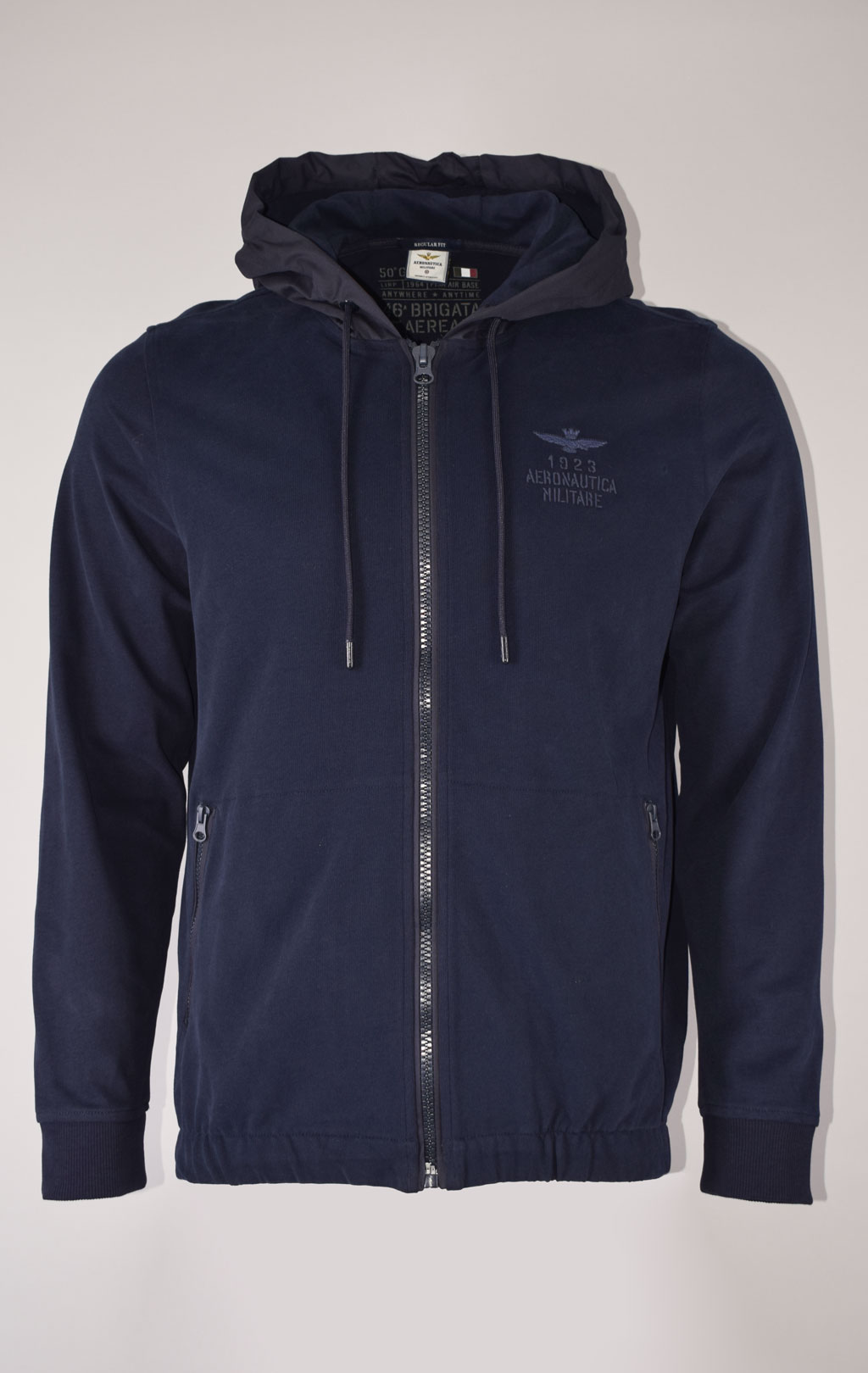 Толстовка с капюшоном AERONAUTICA MILITARE big size FW 23/24/TR dark blue (FE 1805) 