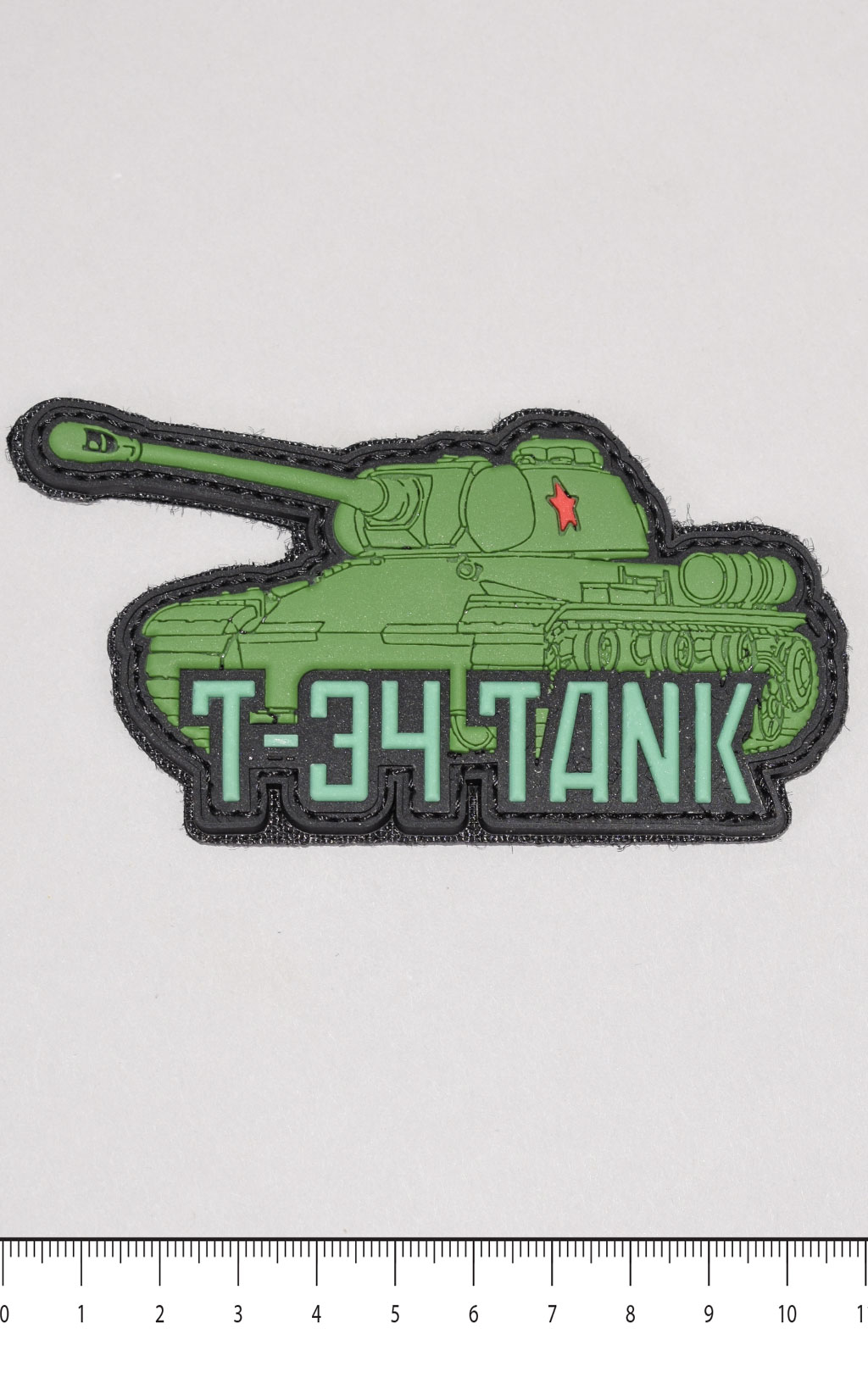 Нашивка ПВХ Fostex TANK T-34 на липучке green 