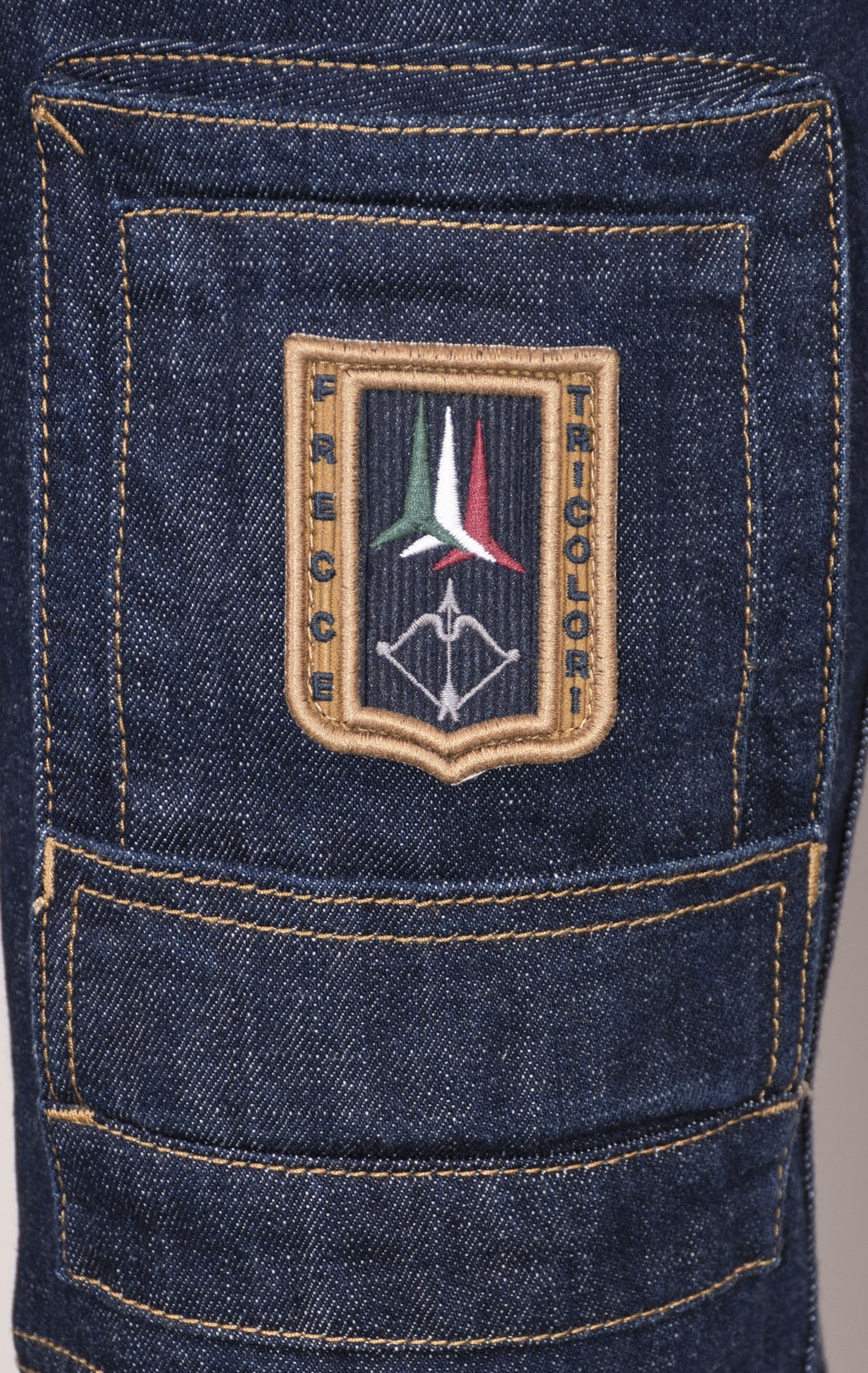 Джинсы-карго AERONAUTICA MILITARE ANTI-G плотные FW 24/25/AL dark denim wash (PA 939) 