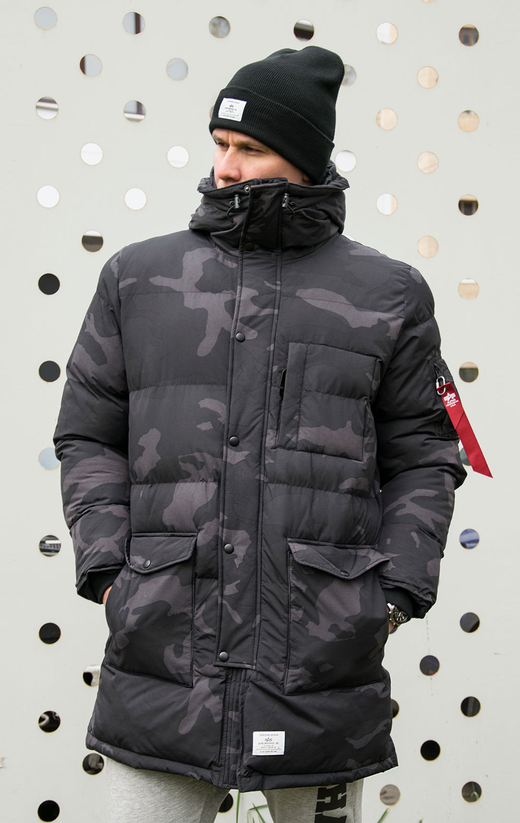 A quilted parka outlet