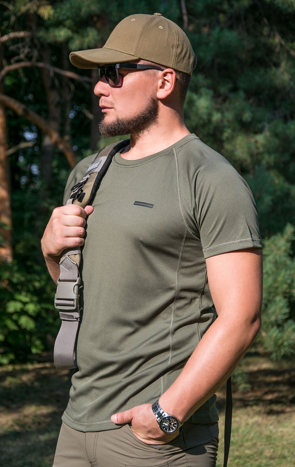Термофутболка Pentagon QUICK DRY BODY SHOCK полиэстер olive 06 09003 