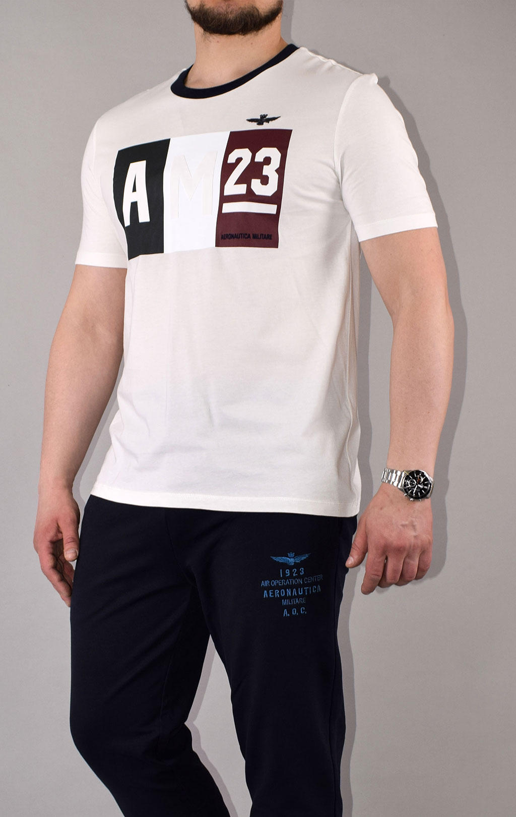 Футболка AERONAUTICA MILITARE SS 21/TR off white (TS 1866) 