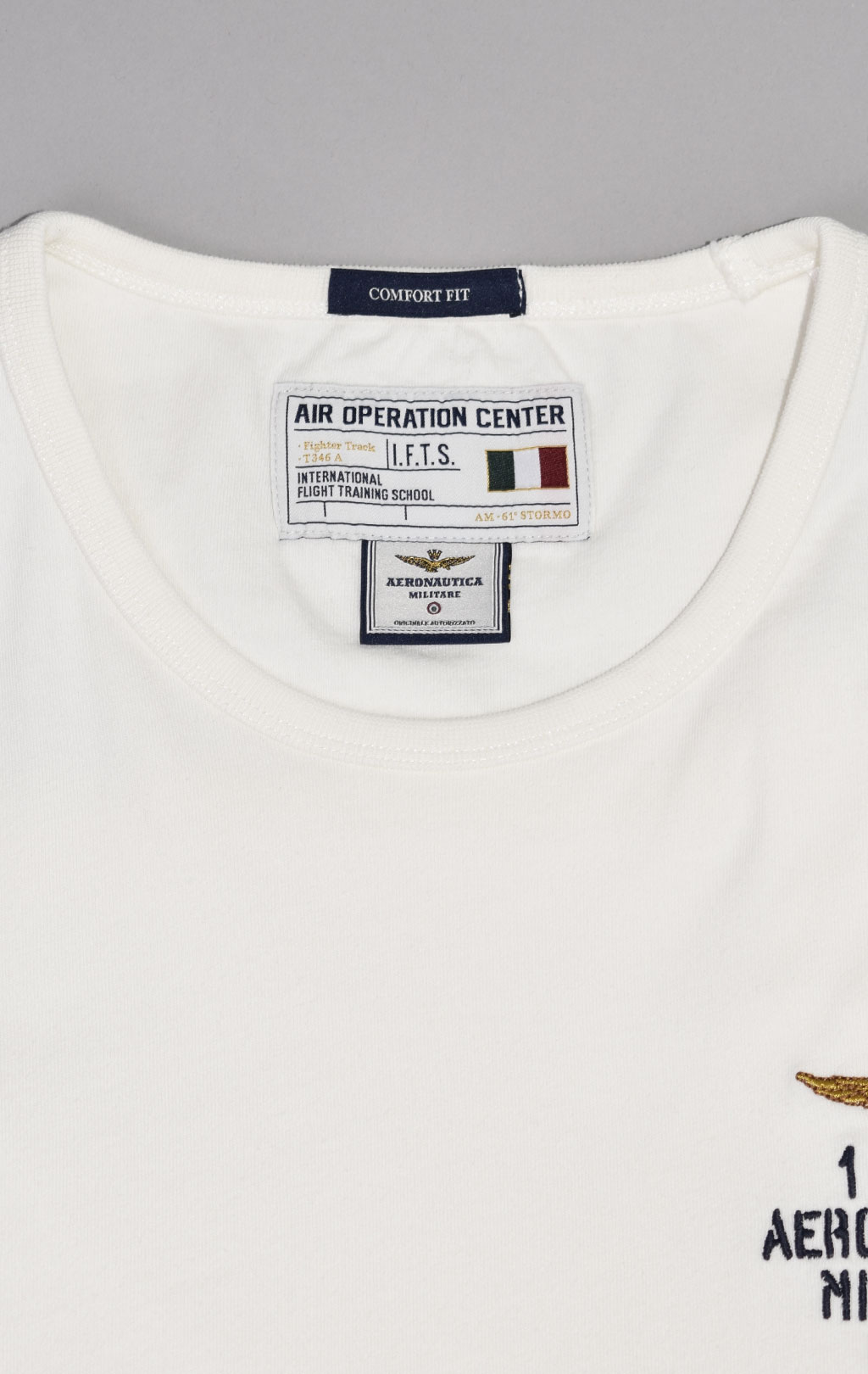 Футболка AERONAUTICA MILITARE SS 23/TR bianco panna (TS 2053) 