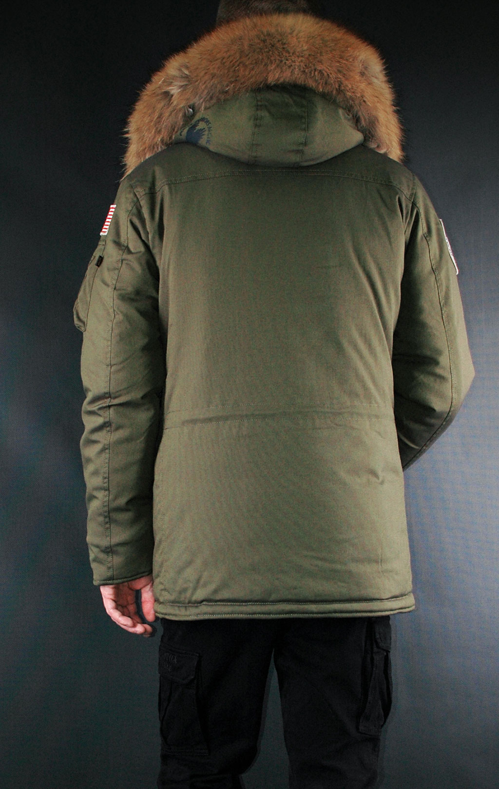 Аляска ALPHA INDUSTRIES POLAR big size натур. мех dark green 