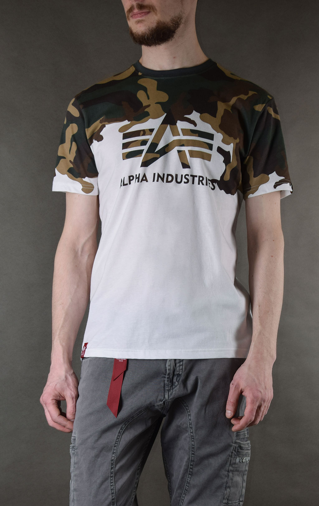 Футболка ALPHA INDUSTRIES LOST CAMO T camo woodland 