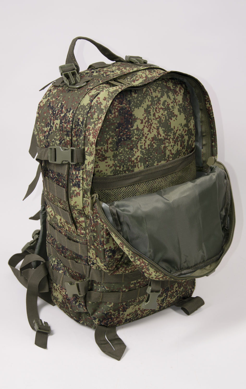 Рюкзак тактический ASSAULT 60L с поясной сумкой + 2 подсумка цифра РФ BS-016 Китай