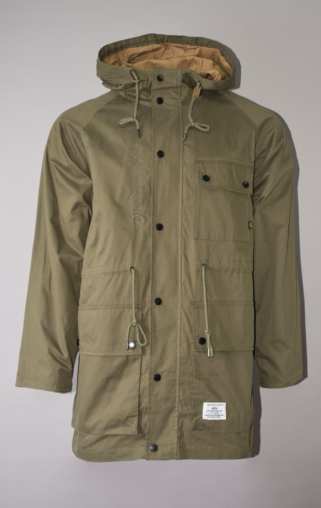 Ветровка ALPHA INDUSTRIES HOODED FIELD JACKET M-65 SS 23 m OG-107 green 