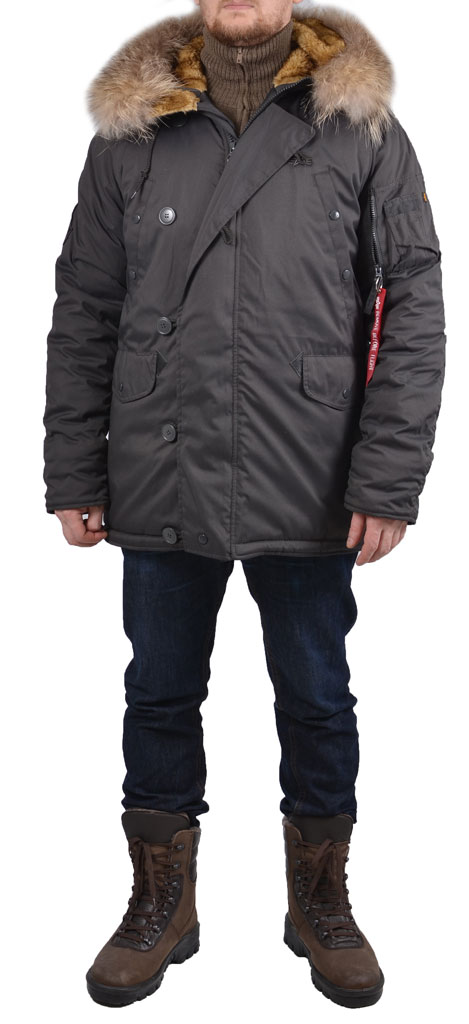 Аляска ALPHA INDUSTRIES EXPLORER натур. мех rep. grey Аляска ALPHA INDUSTRIES EXPLORER натур. мех rep. grey