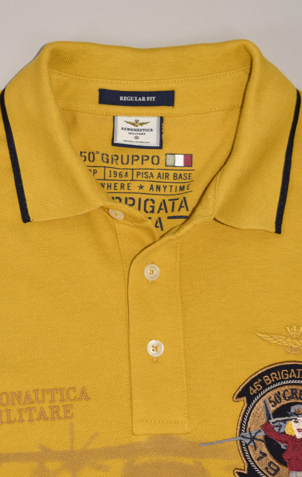 Футболка-поло AERONAUTICA MILITARE FW 23/24/TR yellow (PO 1706) 