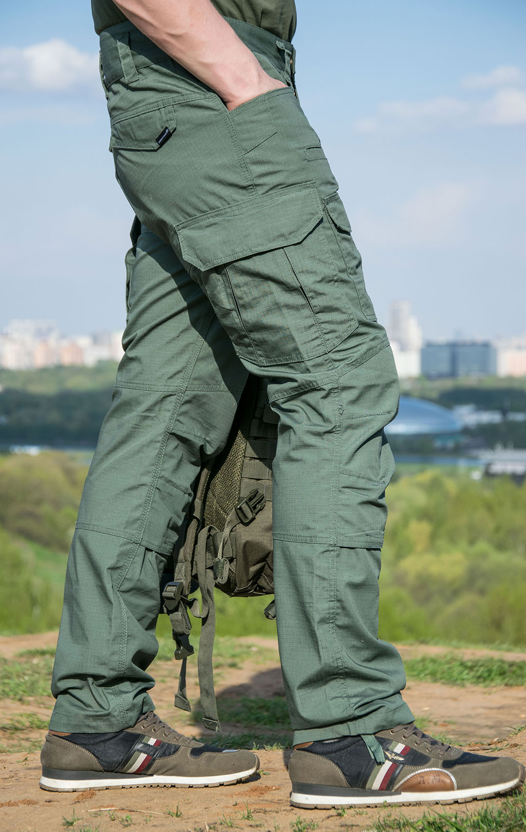 Брюки тактические Pentagon LYCOS big size хлопок35%/полиэстер65% Rip-Stop green camo 06CG 05043 
