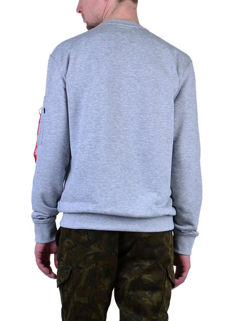 Свитшот ALPHA INDUSTRIES CAMO PRINT grey heather/woodland 