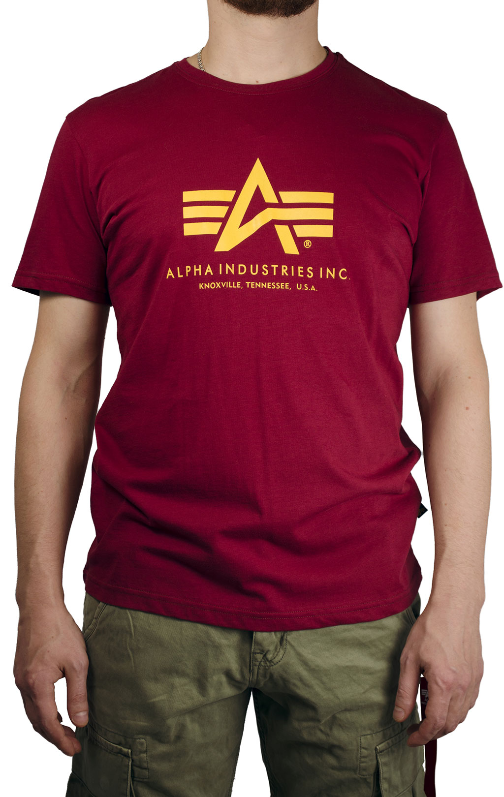 Футболка ALPHA INDUSTRIES BASIC T burgundy 