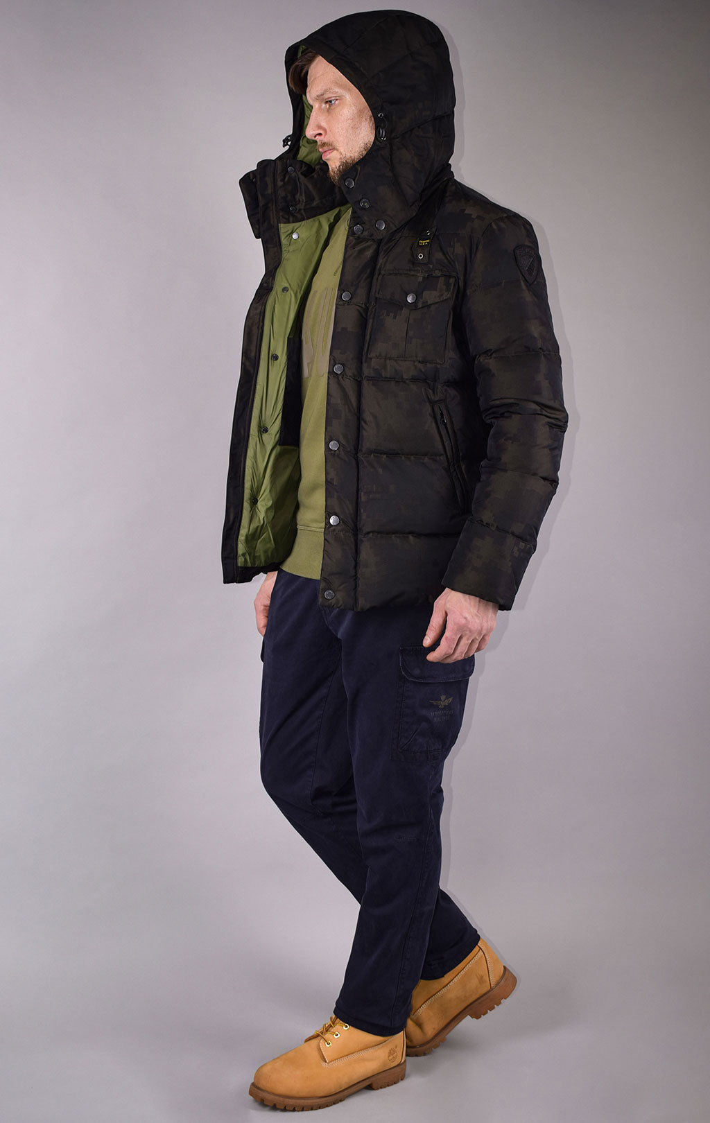 Куртка-пуховик BLAUER SHORT JACKET FW 19/20 camo (005498) 